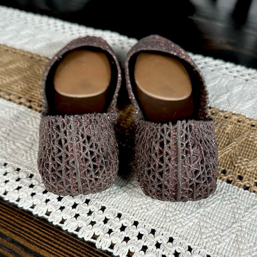 Melissa + Campana Brown Glitter Jelly Sandal Flat - Picture 6 of 7